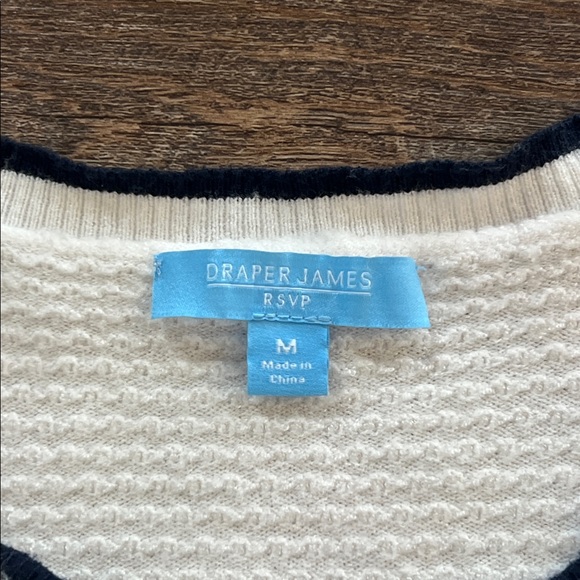 Draper James Ivory Cardigan with Black Accents - Picture 6 of 7